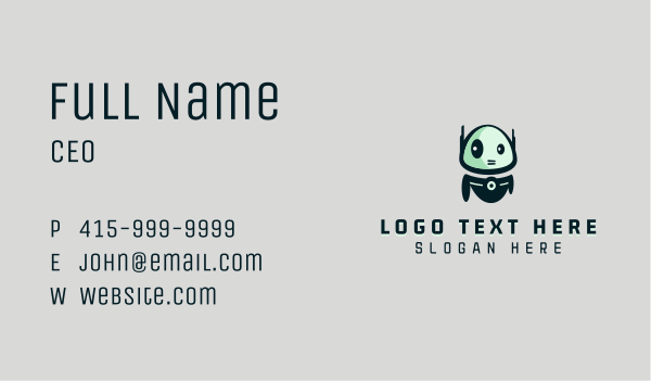 Tech Robotics Toy Business Card Design Image Preview