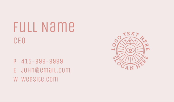 Holistic Eye Tarot Business Card Design Image Preview