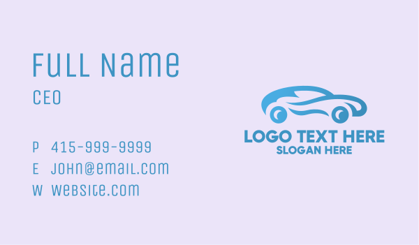 Classy Blue Car Business Card Design Image Preview