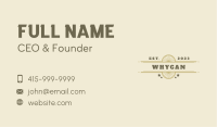 Vintage Western Wordmark  Business Card Image Preview