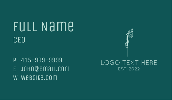 Green Needle Acupuncture Therapy Business Card Design Image Preview
