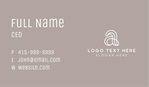 Generic Studio Letter A Business Card Design Image Preview