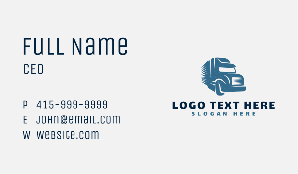 Moving Truck Vehicle Business Card Design Image Preview