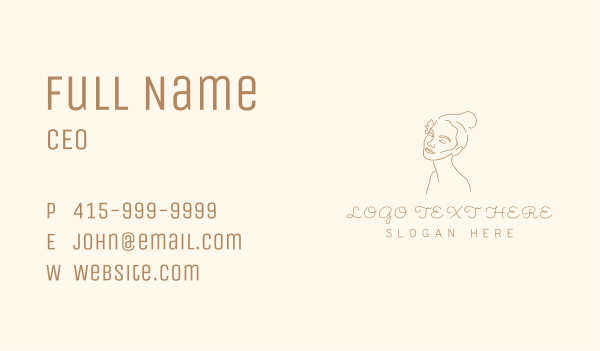Minimalist Woman Cosmetic Business Card Design Image Preview