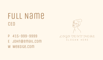 Minimalist Woman Cosmetic Business Card Image Preview