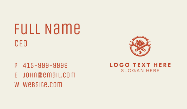 Home Wrench Pipe Repair Business Card Design Image Preview