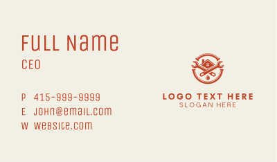 Home Wrench Pipe Repair Business Card Image Preview