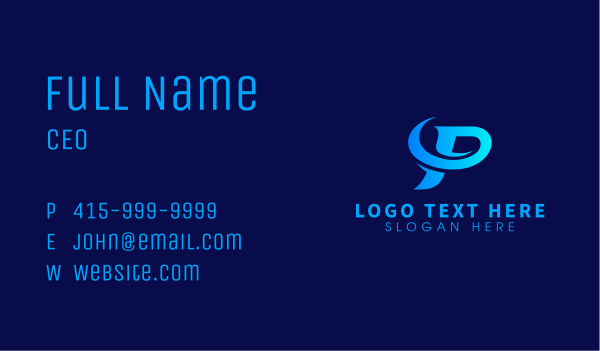 Modern Generic Letter P Business Card Design Image Preview