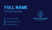 Blue  Pixel Letter Business Card Design