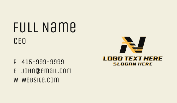 Professional Business Letter N Business Card Design Image Preview