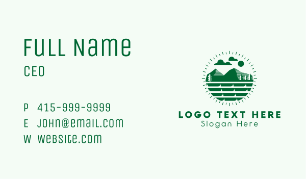 Mountain Farm Field Valley Business Card Design Image Preview