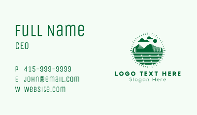 Mountain Farm Field Valley Business Card Image Preview