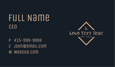 Stylish Classic Fashion Wordmark Business Card Image Preview