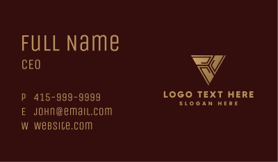 Golden Consultant Company Triangle  Business Card Image Preview