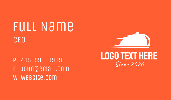 Orange Bell Delivery Business Card Design Image Preview