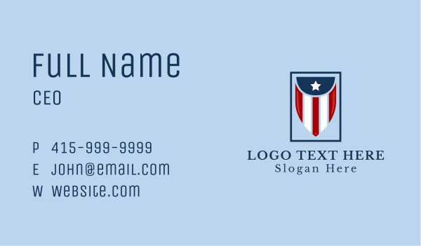 American Banner Flag Business Card Design Image Preview