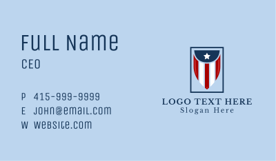 American Banner Flag Business Card Image Preview