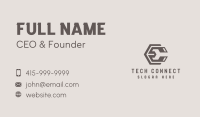 Tech Cyberspace Letter E Business Card Image Preview