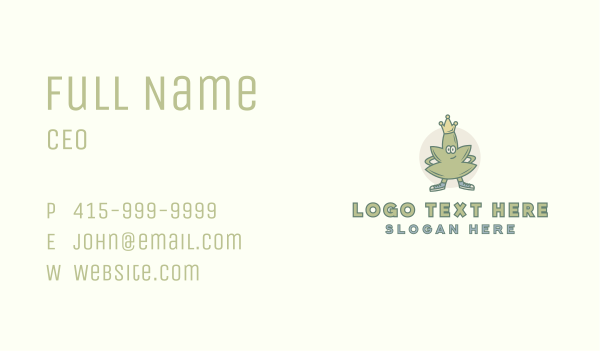 Crown Cannabis Marijuana  Business Card Design Image Preview