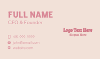 Girly Pastel Wordmark Business Card Image Preview