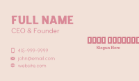 Girly Pastel Wordmark Business Card Image Preview