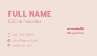 Girly Pastel Wordmark Business Card Image Preview