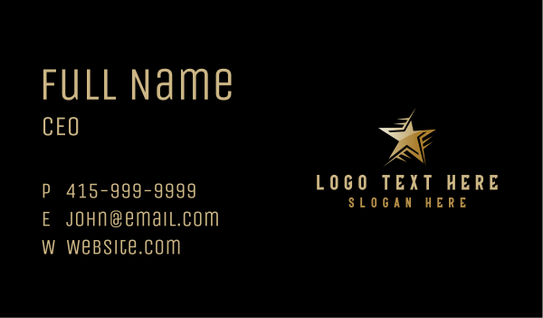 Star Swoosh Entertainment Business Card Design Image Preview