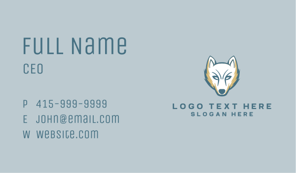 Animal Wolf Dog Business Card Design Image Preview