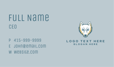 Animal Wolf Dog Business Card Image Preview