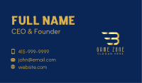 Gold Wing Letter B Business Card Image Preview