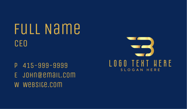 Gold Wing Letter B Business Card Design Image Preview