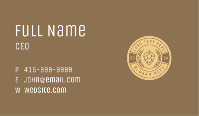 Beer Distiller Brewery Business Card Image Preview
