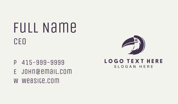 Toucan Bird Aviary Business Card Design Image Preview