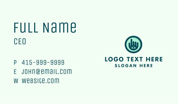 Hand Eye Point Click Business Card Design Image Preview