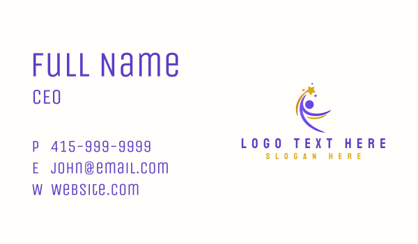 Human Star Leadership Business Card Design Image Preview