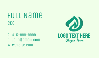 Green Organic Leaf Business Card Image Preview