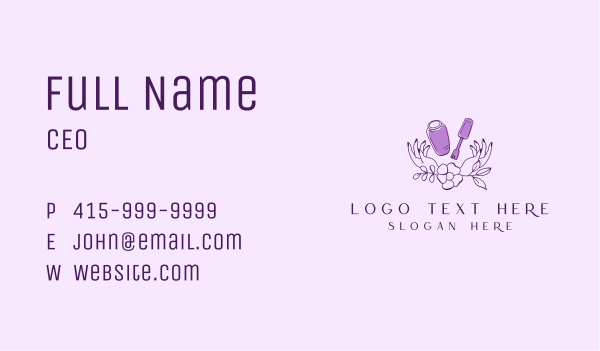 Floral Manicure Boutique Business Card Design Image Preview