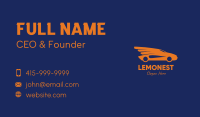 Orange Car Wings  Business Card Image Preview