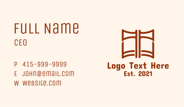 Brown Axe Book  Business Card Design Image Preview