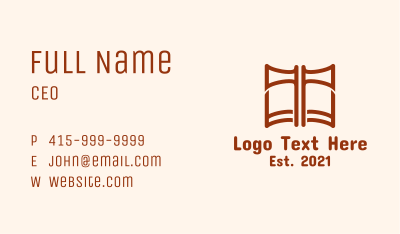 Brown Axe Book  Business Card Image Preview