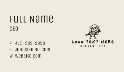 Skull Beer Bottle Business Card Image Preview