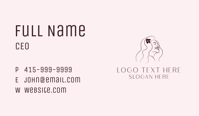 Smiling Beauty Woman Business Card Image Preview