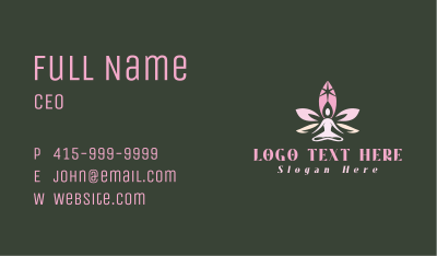 Lotus Flower Meditation Business Card