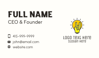 Rock Music Lightbulb Festival Business Card Design