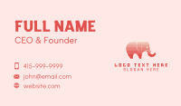 Modern Pink Elephant Business Card Design