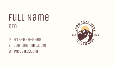 Mountain Trekking Pathway Business Card Image Preview