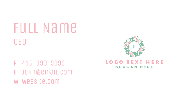 Rose Flower Florist Business Card Design Image Preview