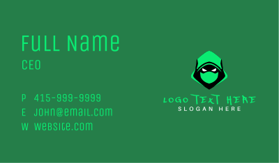 Green Ninja Streamer Business Card Image Preview