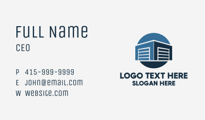 Industrial Warehouse Building Business Card Image Preview