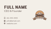 Vintage Mountain Tree Hammer Business Card Design